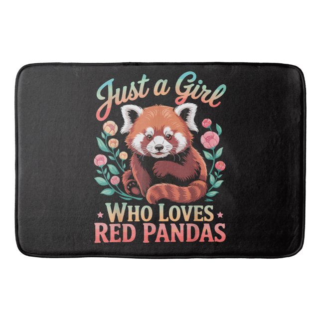 Bara en tjej som älskar röda pandas badrumsmatta (Framsidan)