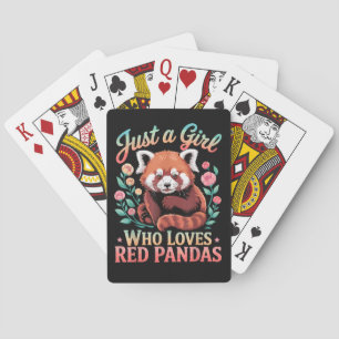 Bara en tjej som älskar röda pandor casinokort