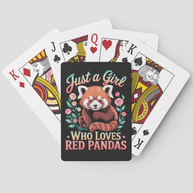 Bara en tjej som älskar röda pandor casinokort (Baksidan)
