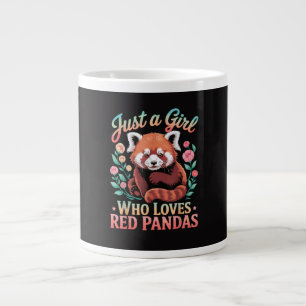 Bara en tjej som älskar röda pandor jumbo mugg
