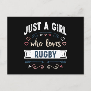 Bara en tjej som älskar Rugby Roliga presenter Vykort
