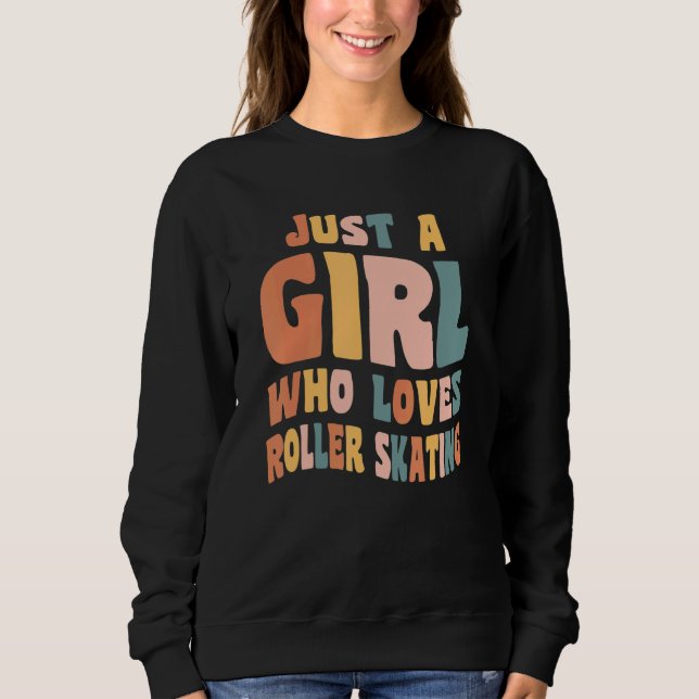 Bara en tjej som älskar rullskridskoåkning Inline- T Shirt (Framsida)