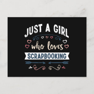 Bara en tjej som älskar Scrapbooking Roliga presen Vykort