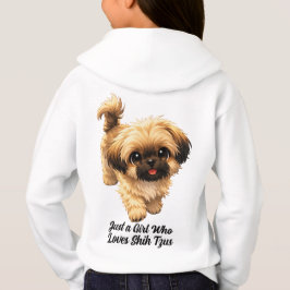 Bara en tjej som älskar Shih Tzus hundfötter och h T Shirt