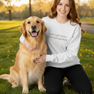 Bara en tjej som älskar sin Golden damtröja T Shirt