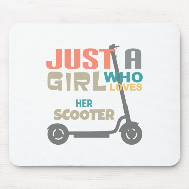 Bara en tjej som älskar sin scooter musmatta (Framsidan)