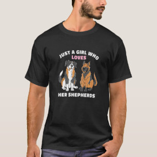 Bara en tjej som älskar sina shepherds Aussie Aust T Shirt