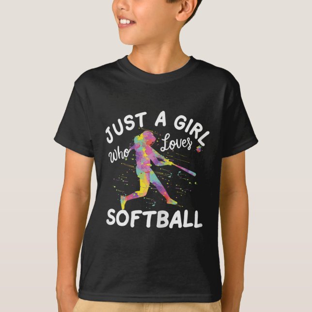 Bara en tjej som älskar Softll  T Shirt (Framsida)