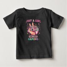 Bara en tjej som älskar spelande söt gamer t-shirt