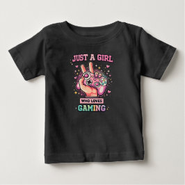 Bara en tjej som älskar spelande söt gamer t-shirt