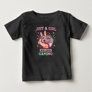 Bara en tjej som älskar spelande söt gamer t-shirt