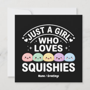 Bara en tjej som älskar Squishies - Kawaii Pastell Inbjudningar