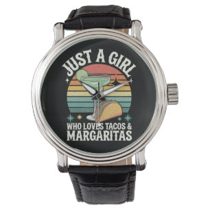 Bara en tjej som älskar tacos och Margarita mexika Armbandsur