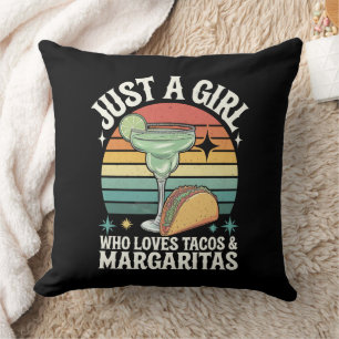 Bara en tjej som älskar tacos och Margarita mexika Kudde