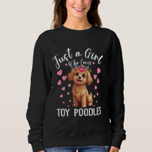 Bara en tjej som älskar Toy Poodle-kvinnor och fli T Shirt