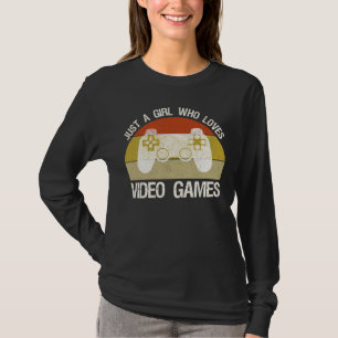Bara en tjej som älskar tv-spel t shirt