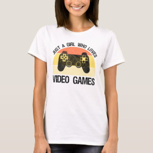 Bara en tjej som älskar tv-spel t shirt