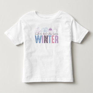 Bara en tjej som älskar vinter Sött säsongsdesign T Shirt