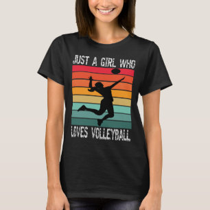 bara en tjej som älskar volleyboll, t shirt