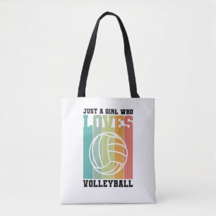 Bara en tjej som älskar volleyboll tygkasse