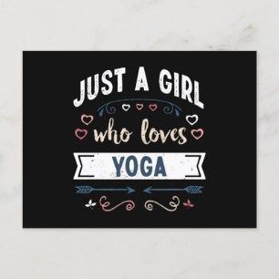 Bara en tjej som älskar Yoga Roliga presenter Vykort