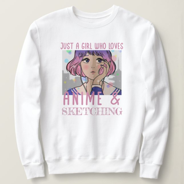 Bara en tjej som animerar och skissar i kärlek t shirt (Design framsida)