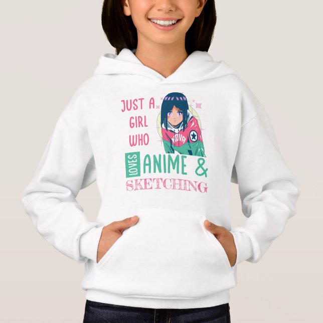 Bara en tjej som animerar och skissar i kärlek t shirt (Framsida)