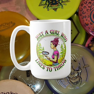 Bara en tjej som gillar att kasta Discgolf Kaffemugg