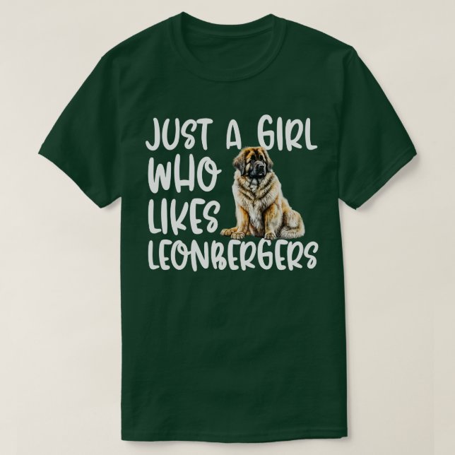 Bara en tjej som gillar Leonbergers T Shirt (Design framsida)