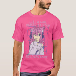 Bara en tjej som heter Aaliyah som Kärlek Anime Pe T Shirt