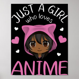 Bara en tjej som kärlek Anime African American Gir Poster
