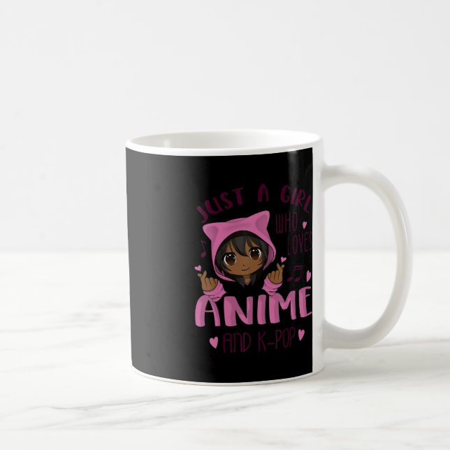 Bara en tjej som kärlek Anime och K-Pop Kaffemugg (Höger)