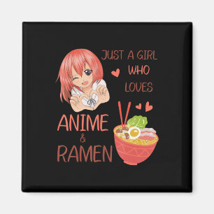 Bara en tjej som kärlek Anime och Ramen Japan Anim Magnet