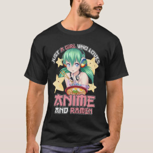 Bara en tjej som Kärlek anime och Ramen Japane. T Shirt