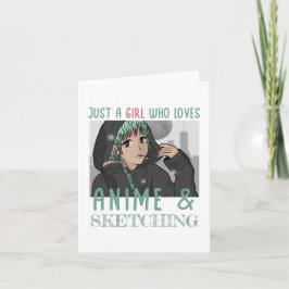Bara en tjej som kärlek Anime och Sketching Kort