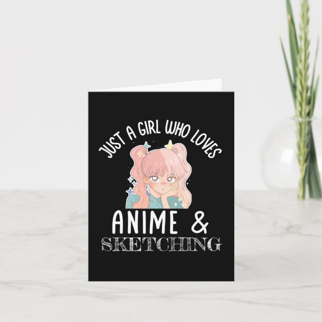 Bara en tjej som kärlek Anime och Sketching Kort (Framsida)