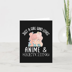 Bara en tjej som kärlek Anime och Sketching Kort