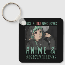 Bara en tjej som kärlek Anime och Sketching Nyckelring