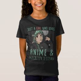 Bara en tjej som kärlek Anime och Sketching T Shirt