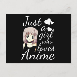 Bara en tjej som kärlek animerar söt cosplay vykort