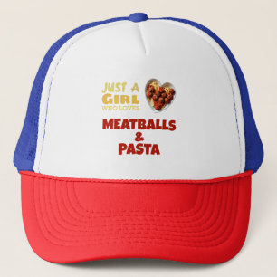 Bara en tjej som kärlek äter bollar och pasta keps