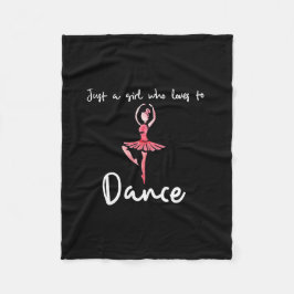 Bara en tjej som kärlek att dansa fleecefilt