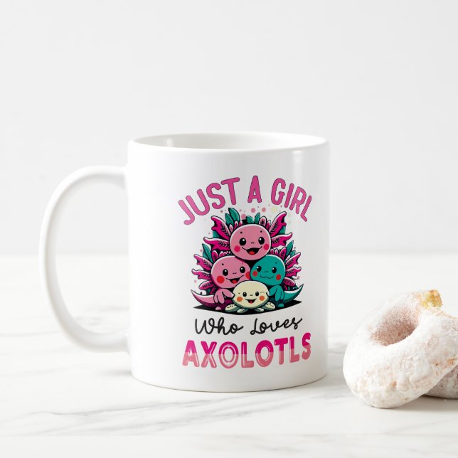 Bara en tjej som kärlek Axolotls Kaffemugg (Med munk)