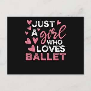 Bara en tjej som kärlek balletdansar vykort