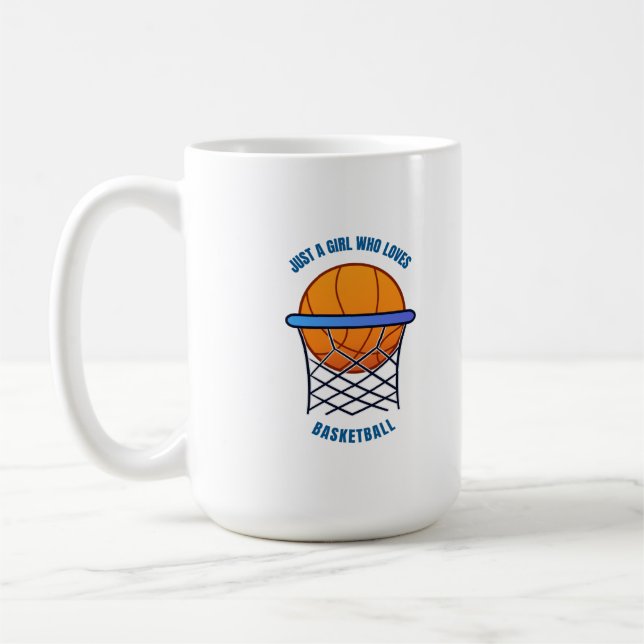 Bara en tjej som kärlek basket kaffemugg (Vänster)