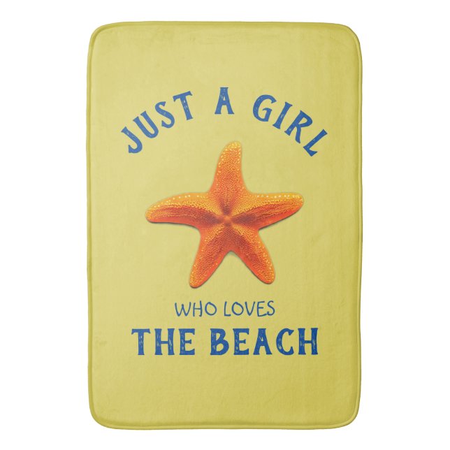 Bara en tjej som kärlek Beach Badrumsmatta (Framsidan (Vertikal))