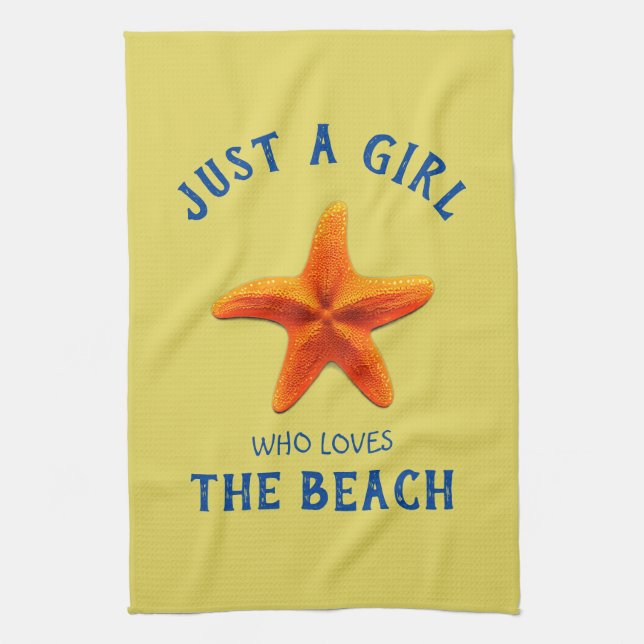 Bara en tjej som kärlek Beach Kökshandduk (Vertikal)