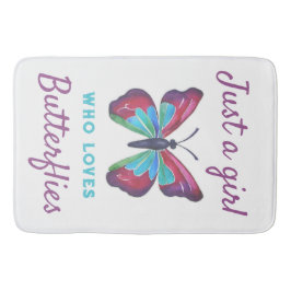 Bara en tjej som kärlek Butterflies Badrumsmatta