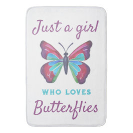 Bara en tjej som kärlek Butterflies Badrumsmatta
