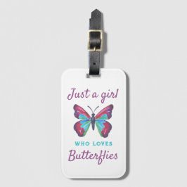 Bara en tjej som kärlek Butterflies Bagagebricka